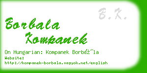 borbala kompanek business card